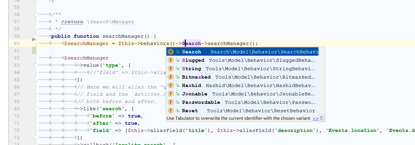 Behavior Code Completion