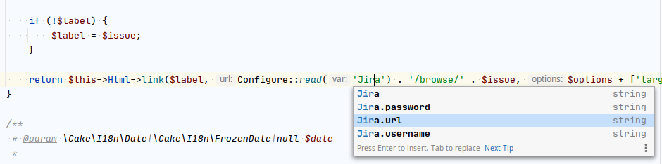 Configure Autocomplete