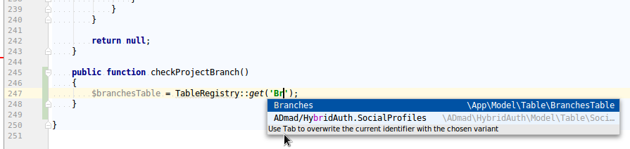 Model Autocomplete