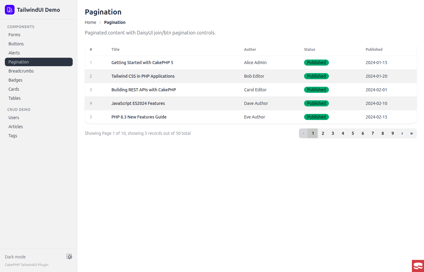 Pagination
