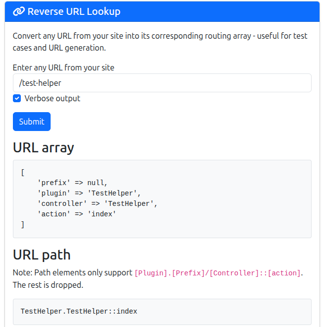URL array generation